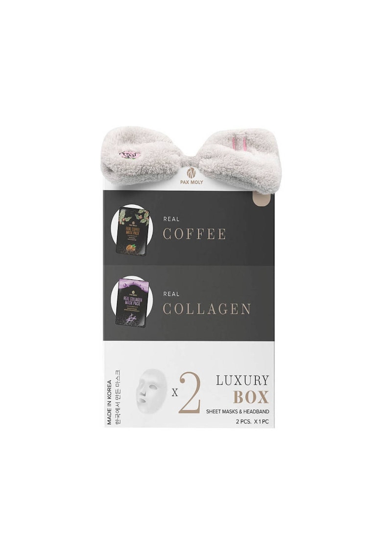 Set de 2 masti in folie cu bentita cosmetica - 25ml +25ml