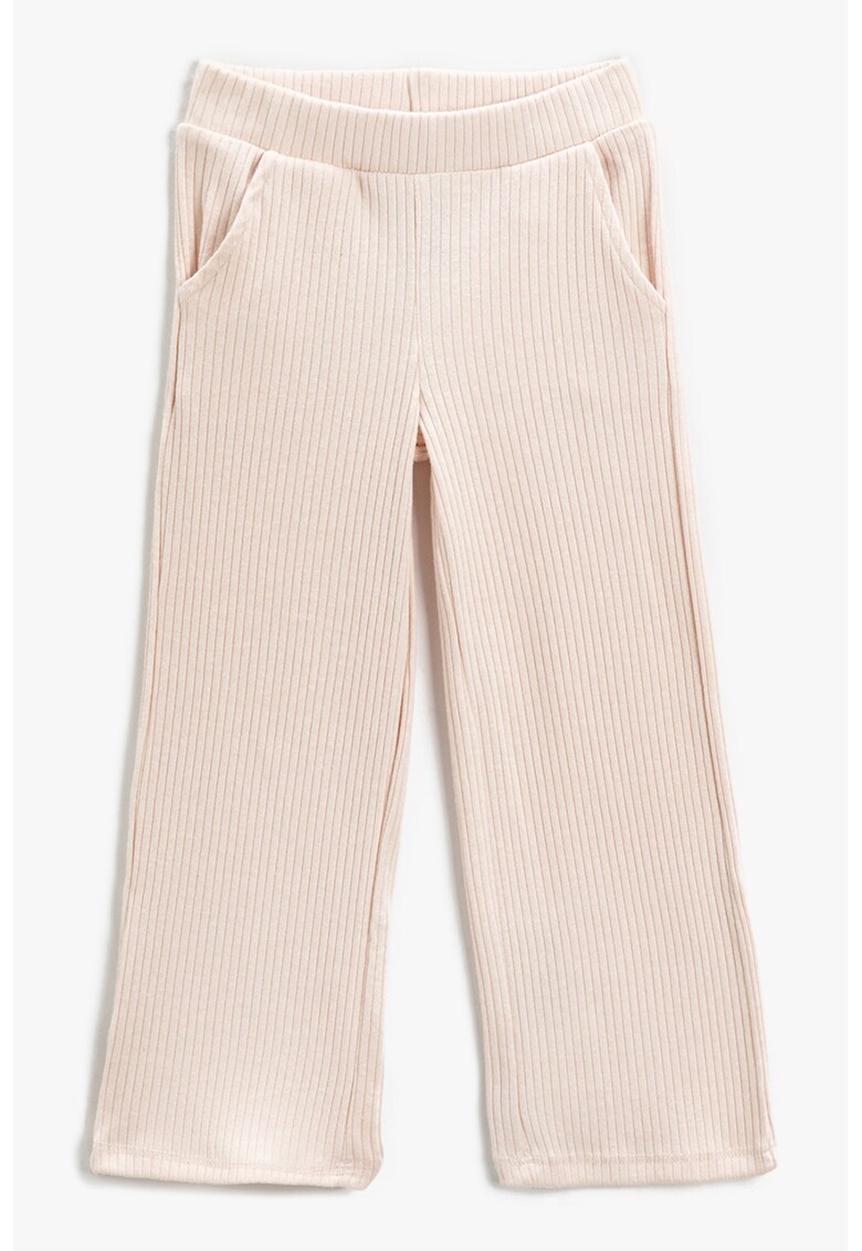 Pantaloni striati cu talie elastica