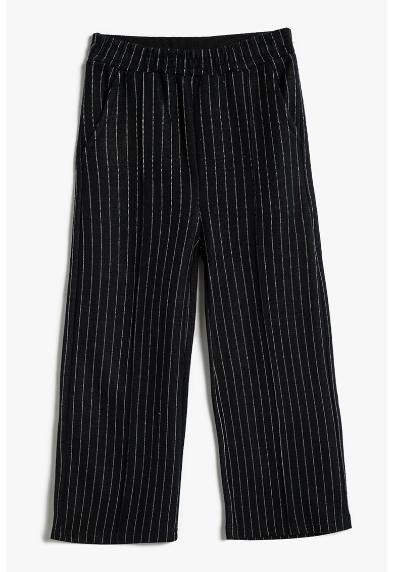 Pantaloni in dungi cu talie medie