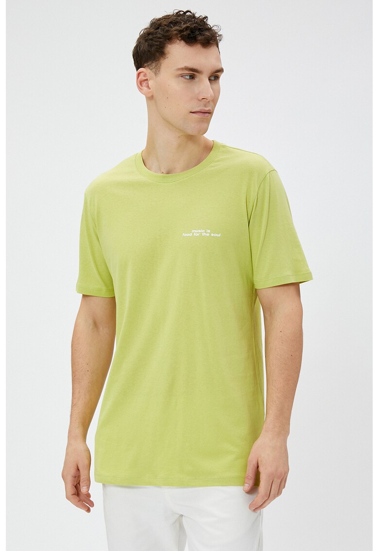 Tricou cu imprimeu text pe piept