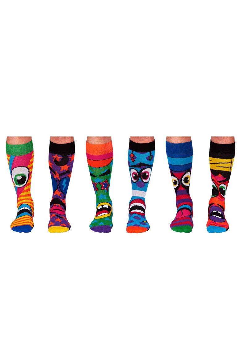 Set de sosete lungi cu imprimeu - 6 piese