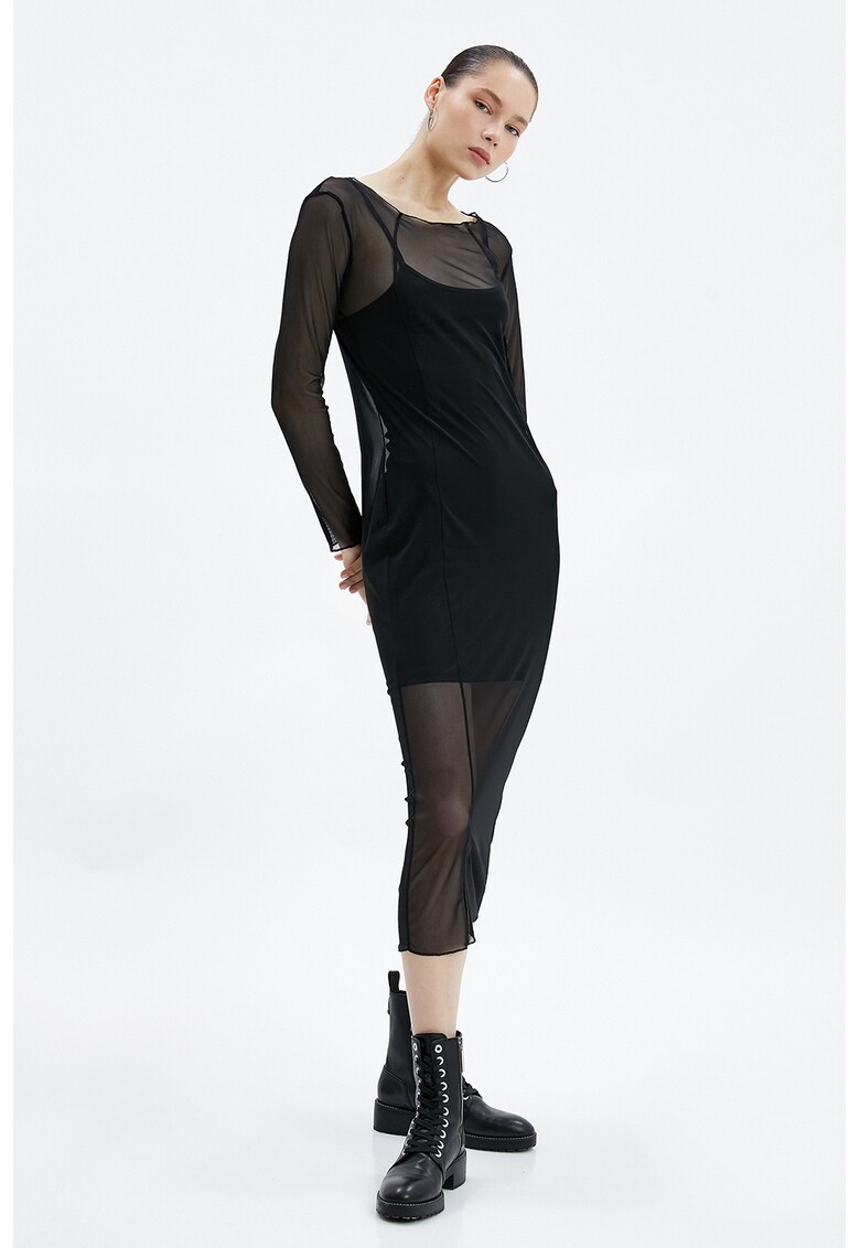 Rochie slim fit cu croiala tub