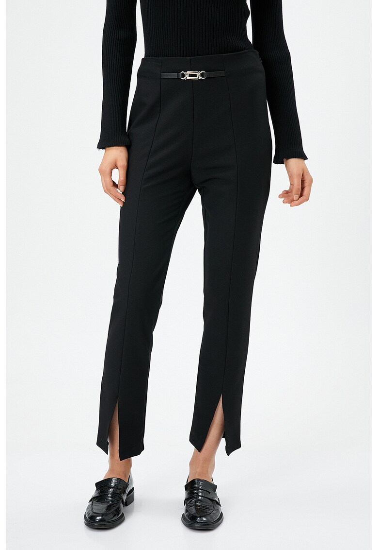Pantaloni tigareta cu slituri frontale
