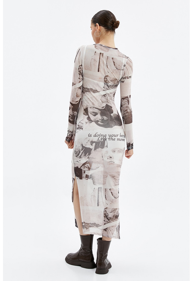 Rochie de plasa cu slituri laterale