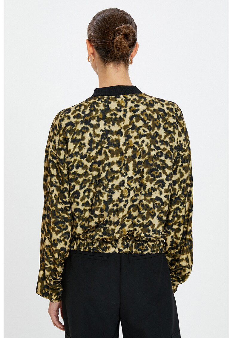 Jacheta bomber cu animal print