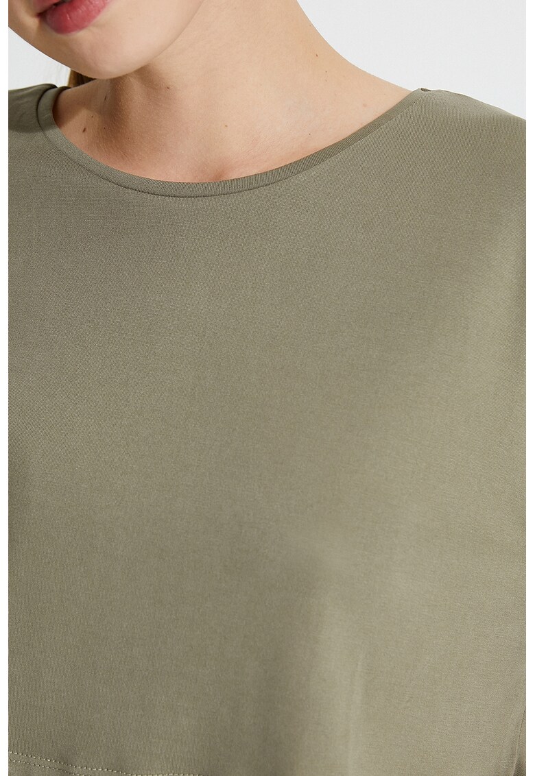 Tricou crop din amestec de modal