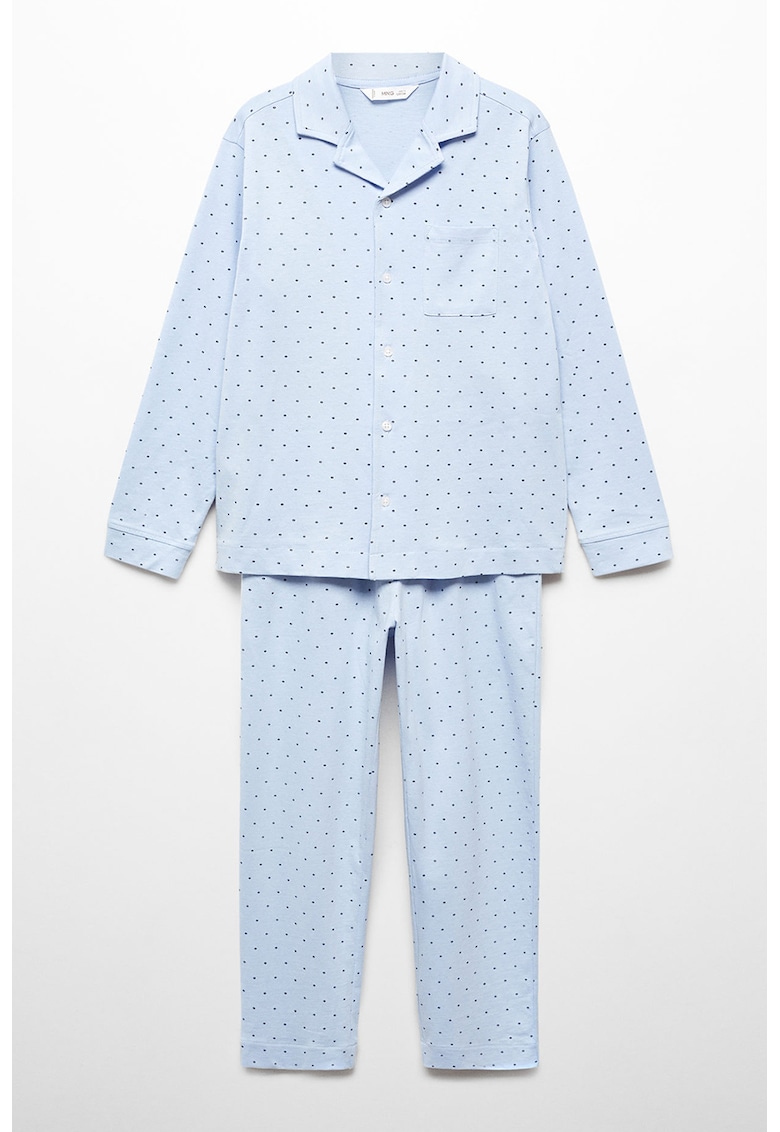 Pijama cu revere decupate Corbat