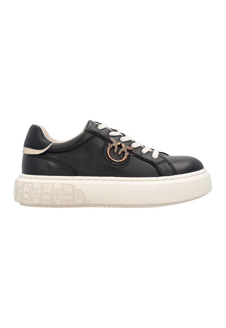 Pantofi sport de piele si piele ecologica Yoko - Negru