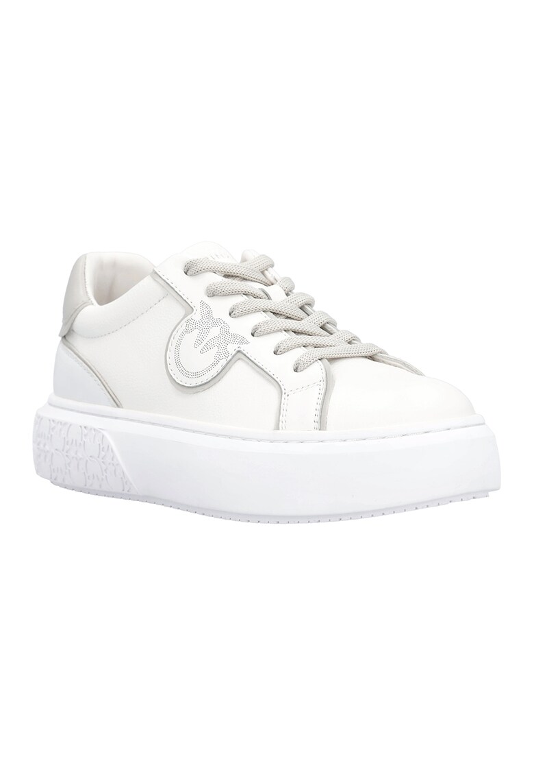 Pantofi sport de piele si piele ecologica cu logo Yoko