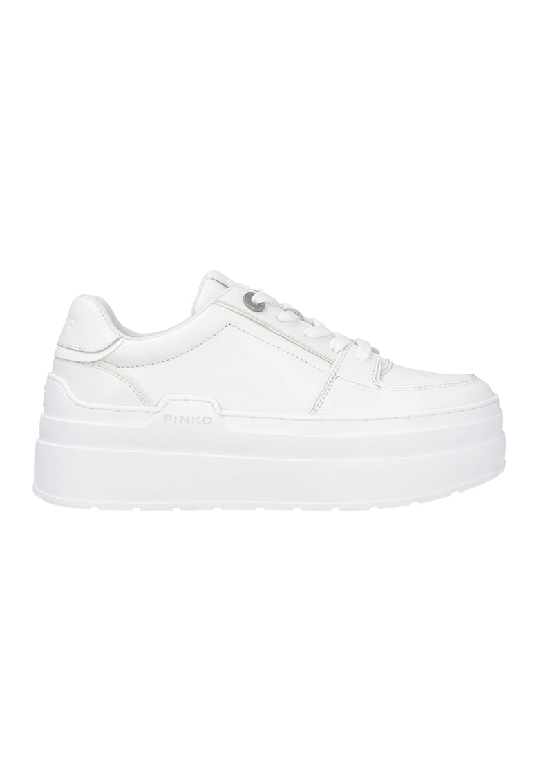 Pantofi sport flatform de piele si piele ecologica Greta