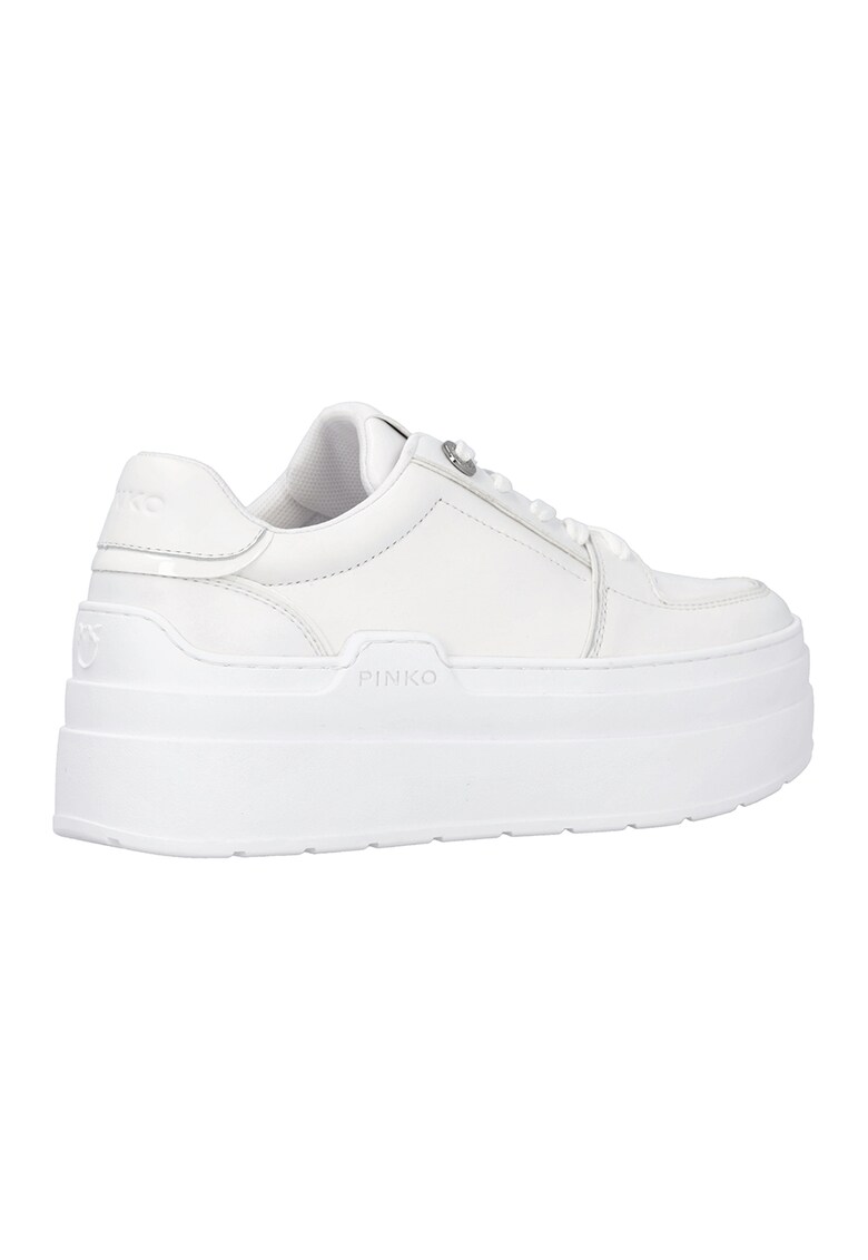 Pantofi sport flatform de piele si piele ecologica Greta