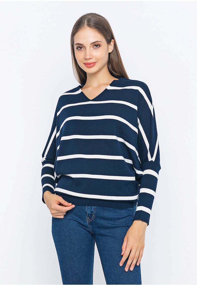 Pulover lejer cu decolteu in V