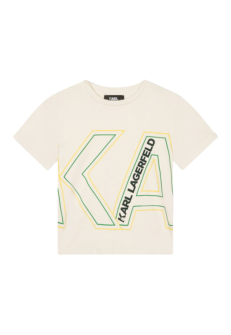 Tricou cu imprimeu logo - Alb fildes