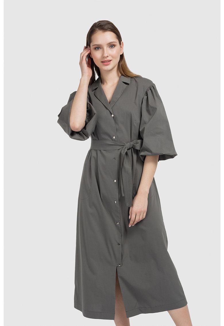 Rochie-trench midi supradimensionata