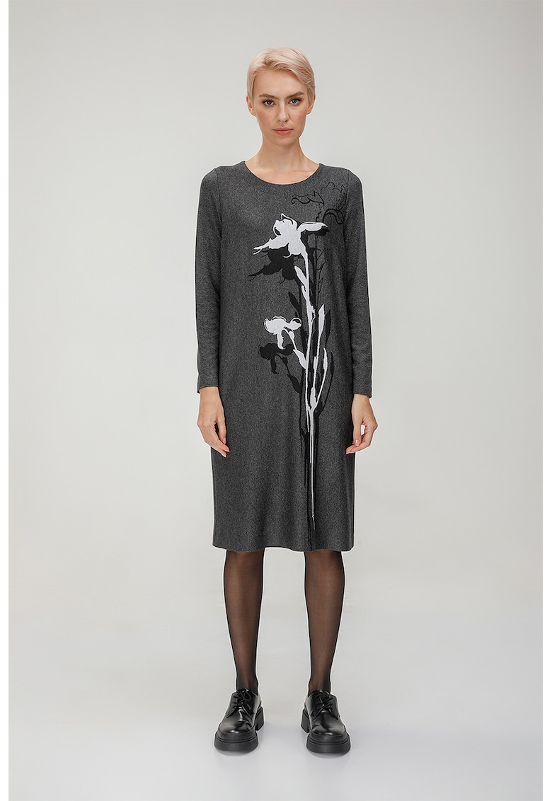 Rochie dreapta cu imprimeu