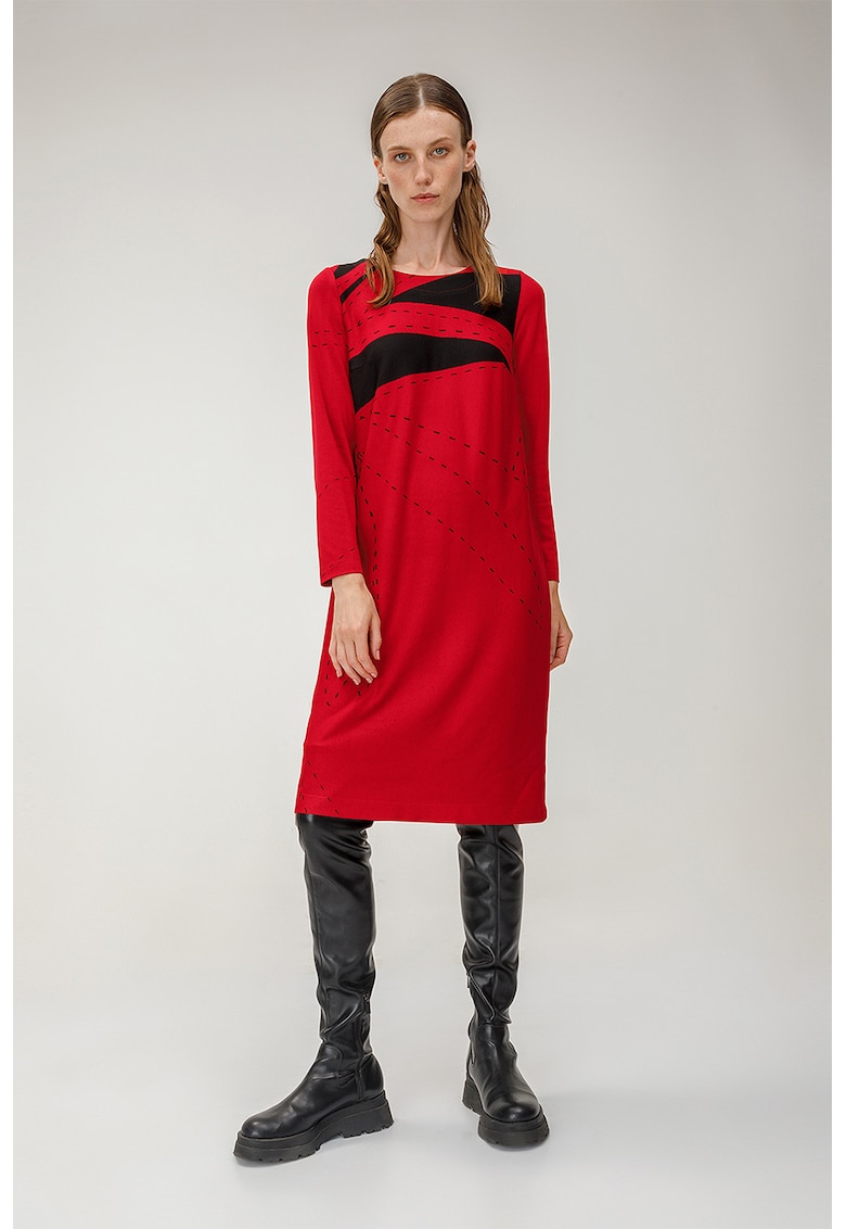 Rochie dreapta cu imprimeu