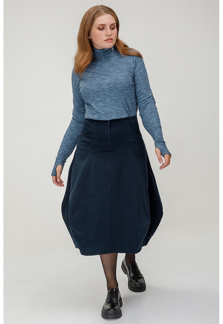 Fusta de denim cu talie inalta