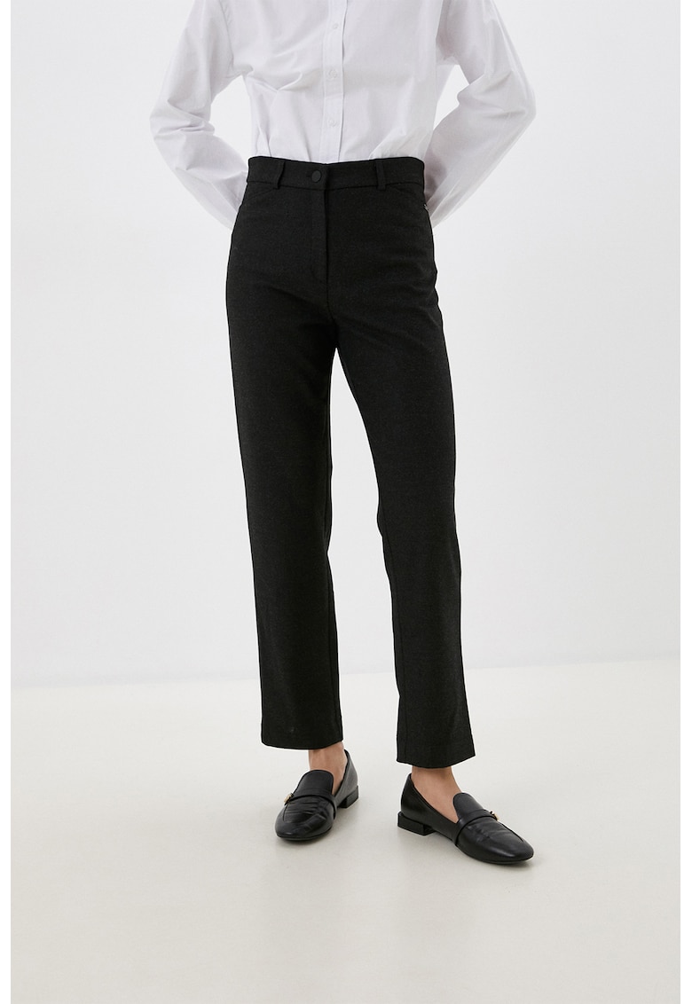 Pantaloni crop cu croiala dreapta Pantaloni crop cu croiala dreapta