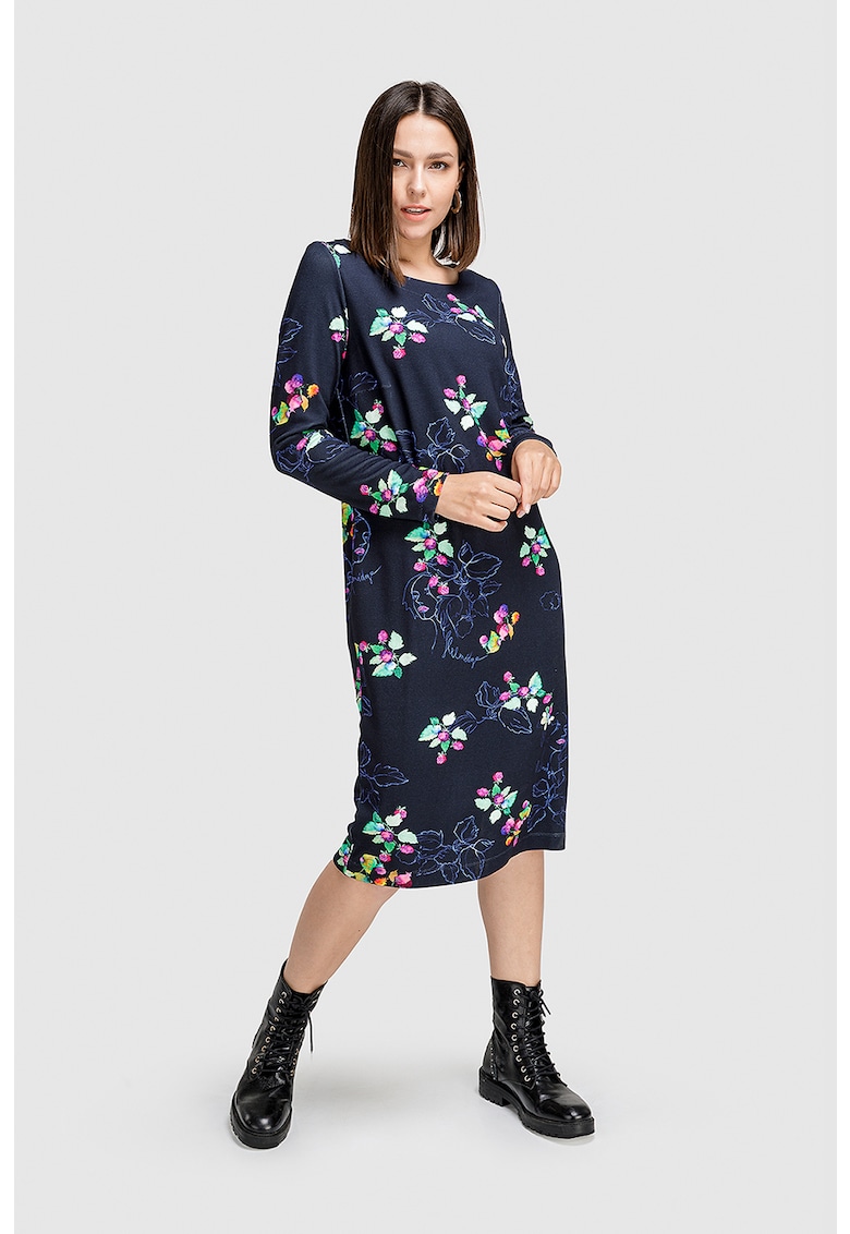 Rochie midi cu model floral