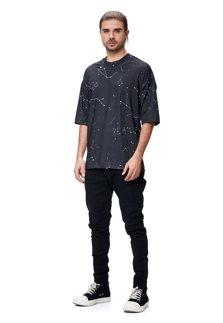 Tricou unisex supradimensionat Star Gazing