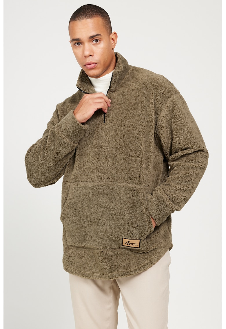 Bluza de trening pufoasa cu buzunar kangaroo Bluza de trening pufoasa cu buzunar kangaroo