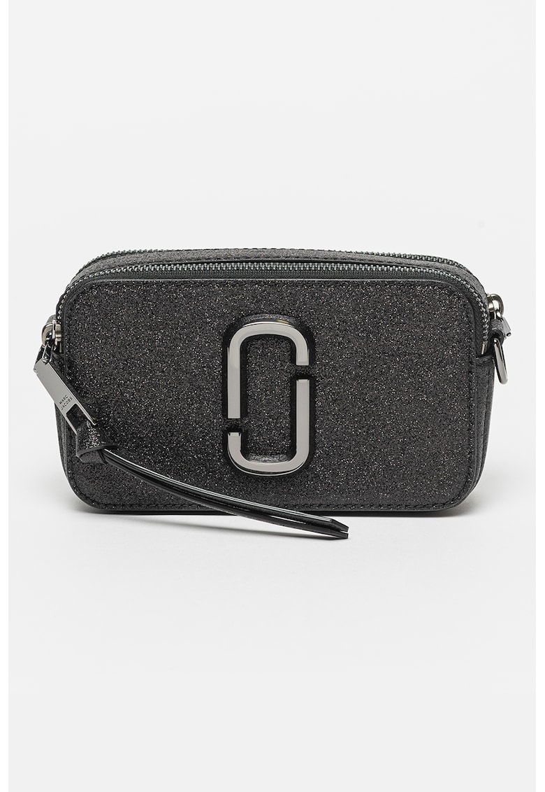 Geanta crossbody de piele cu aspect lucios The Metallic Glitter