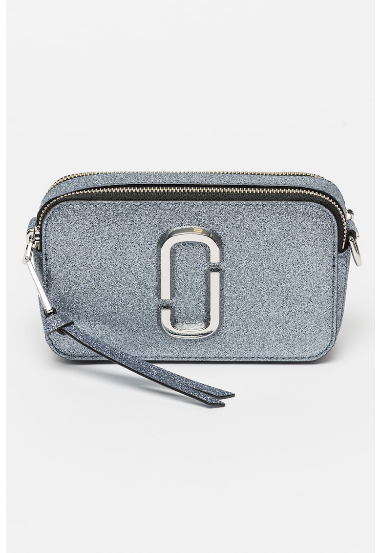 Geanta crossbody de piele cu aspect lucios The Metallic Glitter