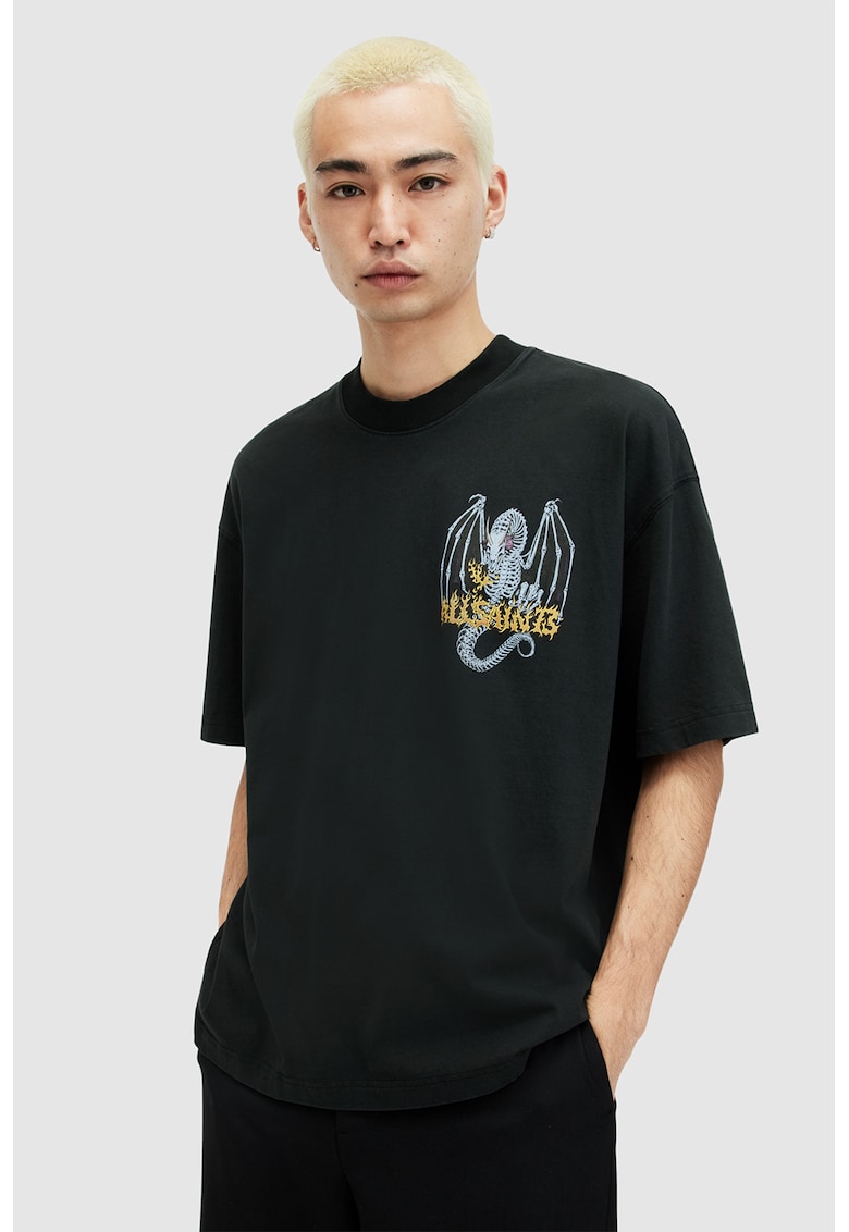 Tricou cu model grafic Dragon Skull