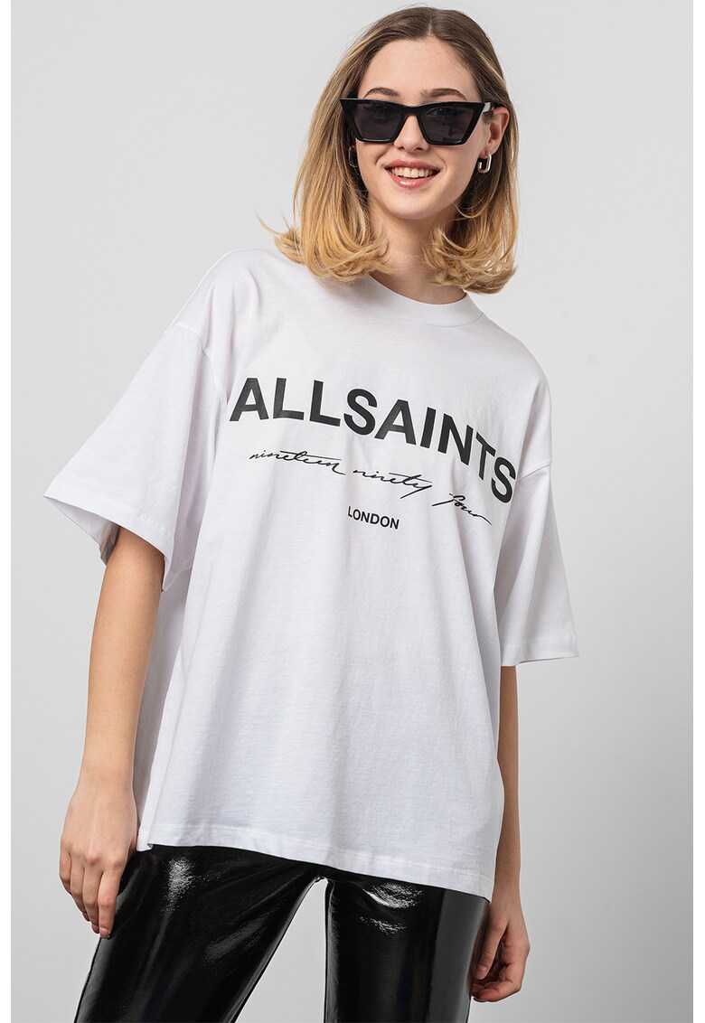 Tricou supradimensionat cu imprimeu logo