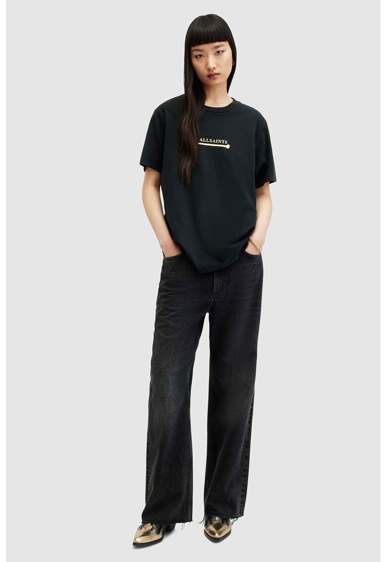 Tricou supradimensionat cu imprimeu Perta