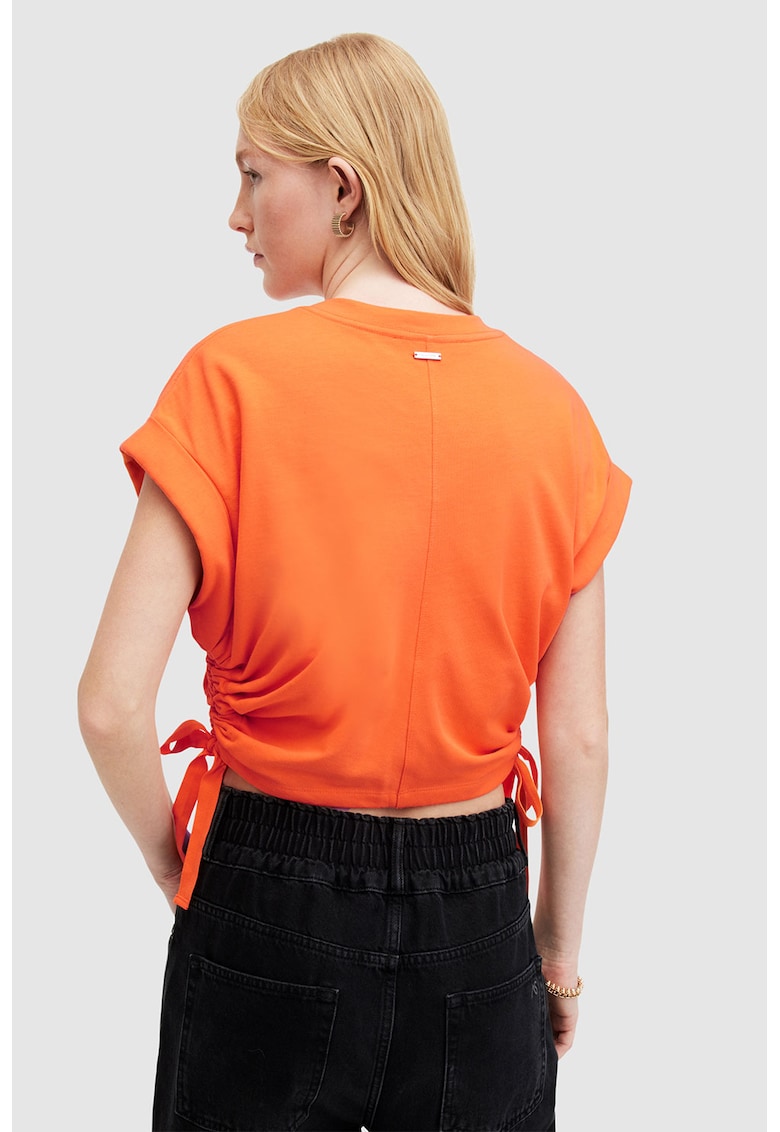 Tricou din bumbac cu fronseuri in partile laterale Mira