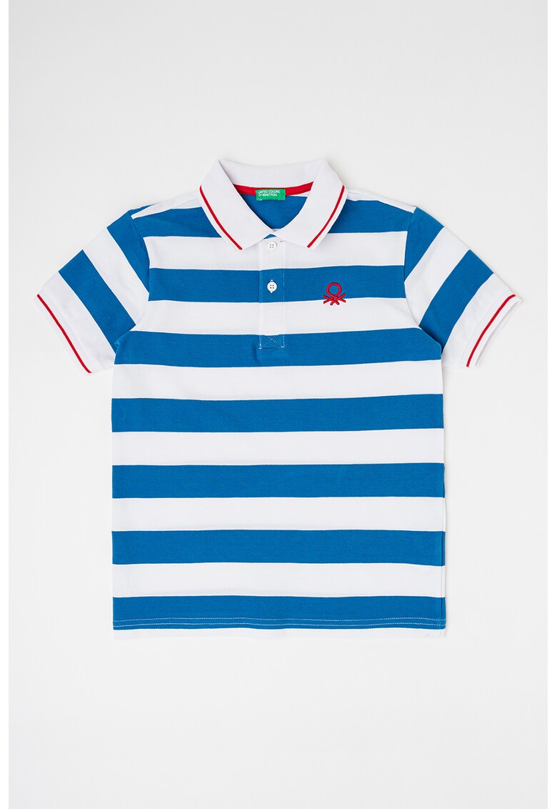 Tricou polo cu dungi