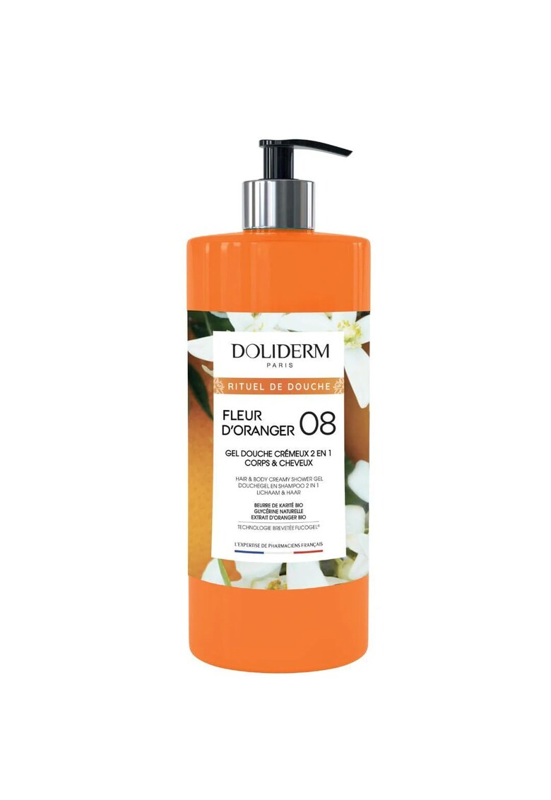 Gel de dus & sampon cremos cu extract de portocale dulci - 2 in 1 - Orange Blossom -  1 L