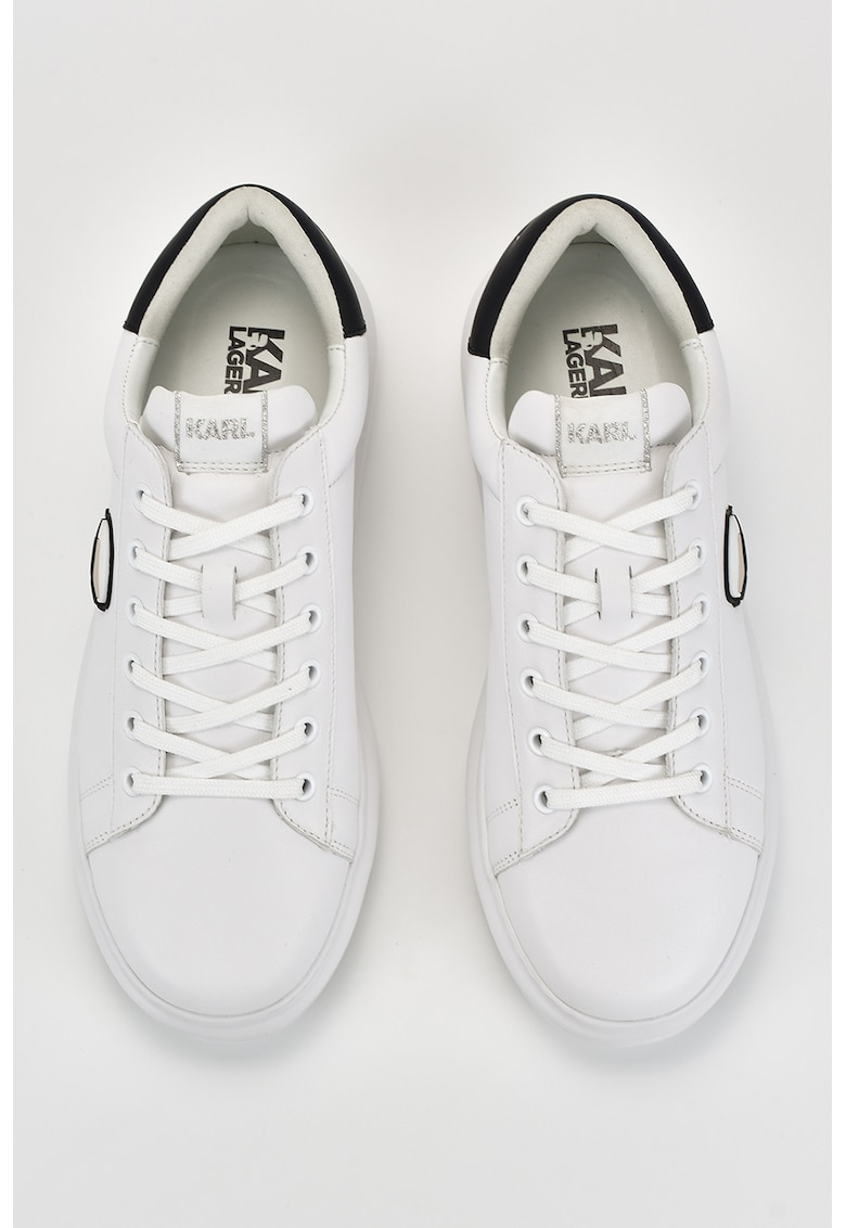 Pantofi sport de piele cu aplicatie logo