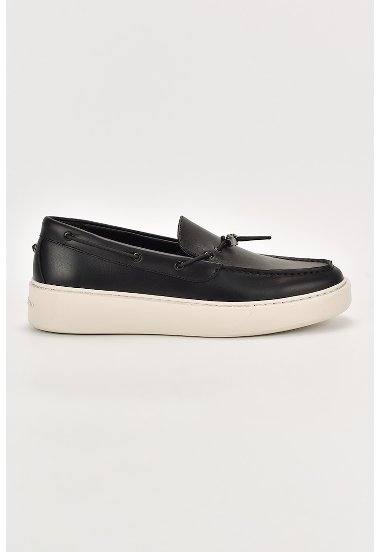 Pantofi loafer de piele cu varf rotunjit