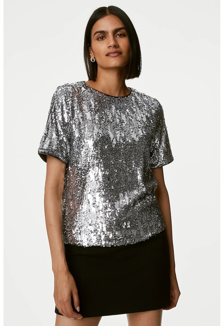 Bluza cu aplicatii cu paiete