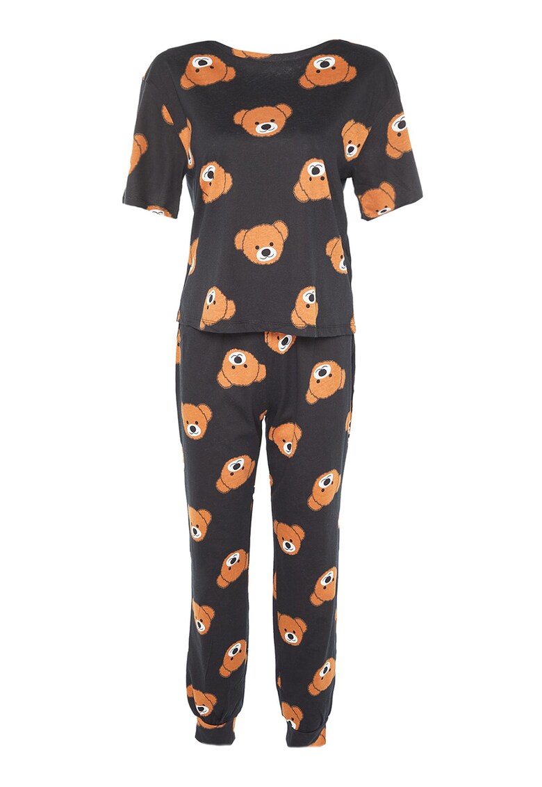 Pijama cu imprimeu grafic