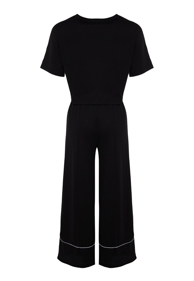 Pijama cu tricou crop