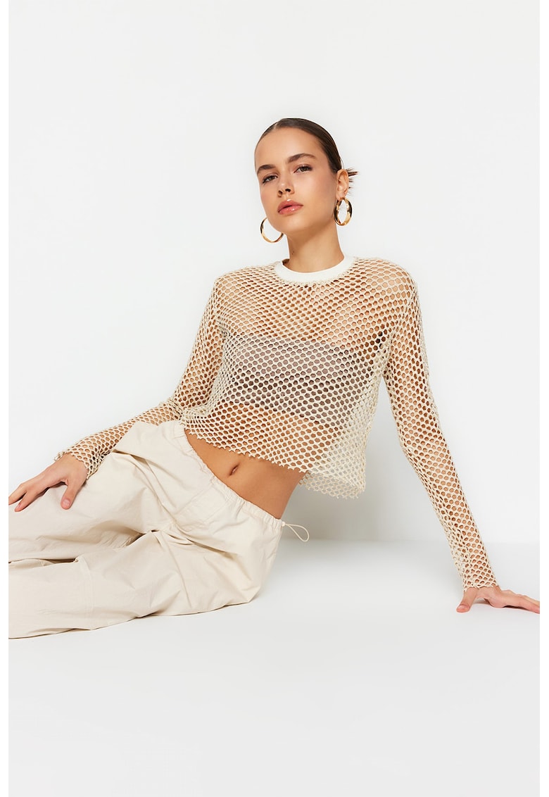 Top crop cu perforatii
