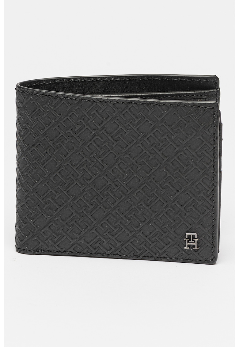 Portofel pliabil cu monograma - Negru