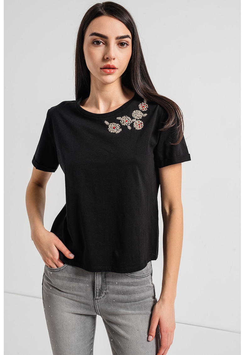 Tricou cu maneci plisate