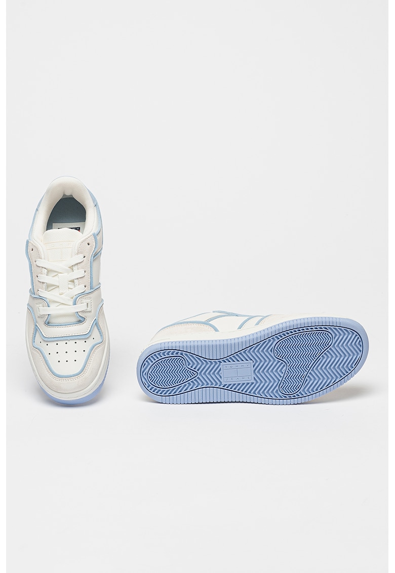 Pantofi sport de piele si piele intoarsa
