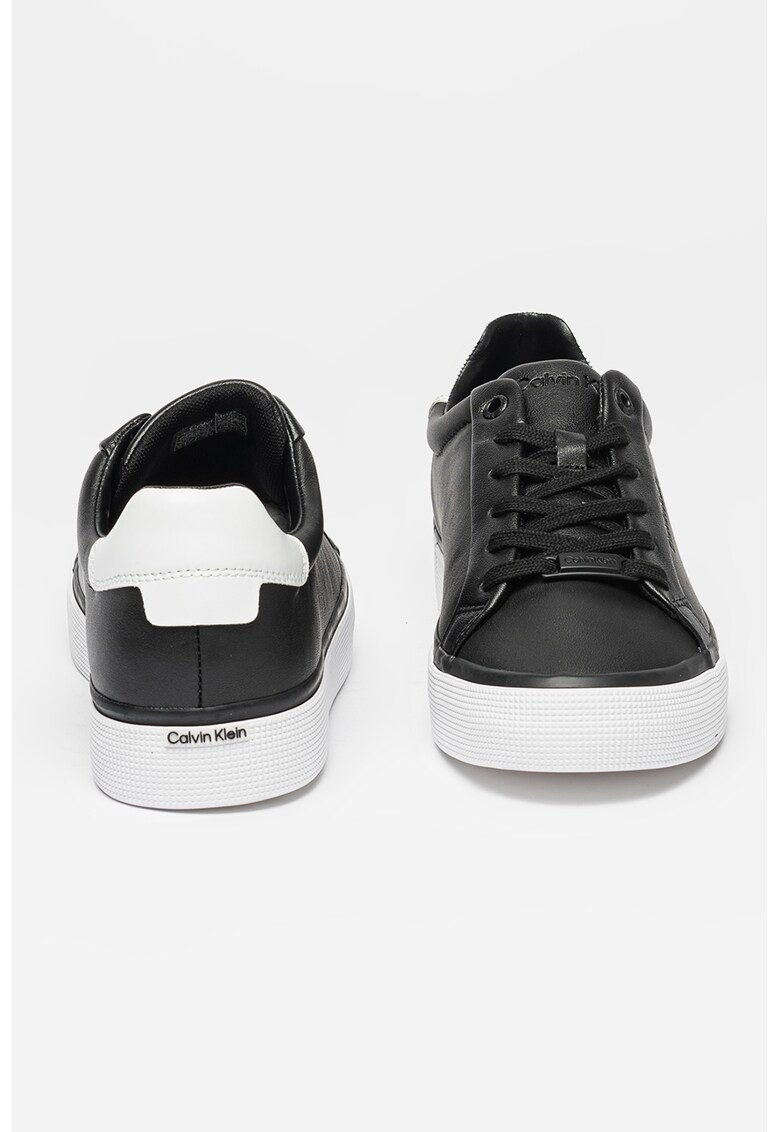 Pantofi sport din piele cu varf rotund