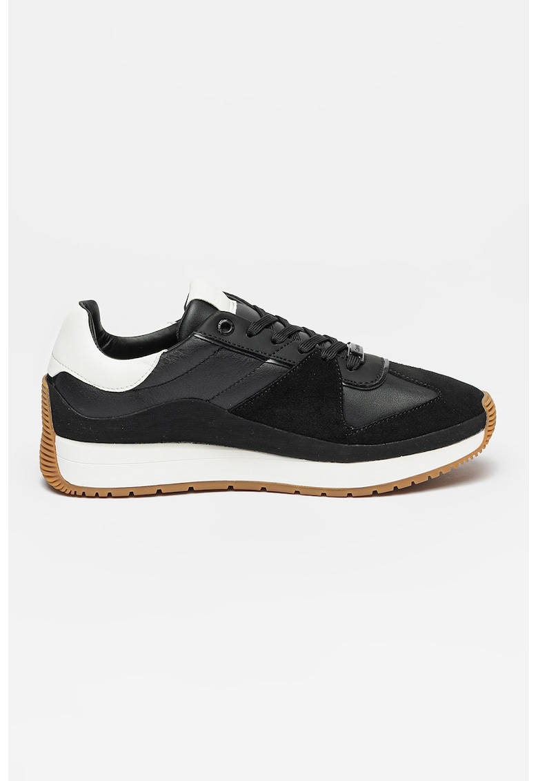 Pantofi sport cu detalii din piele intoarsa