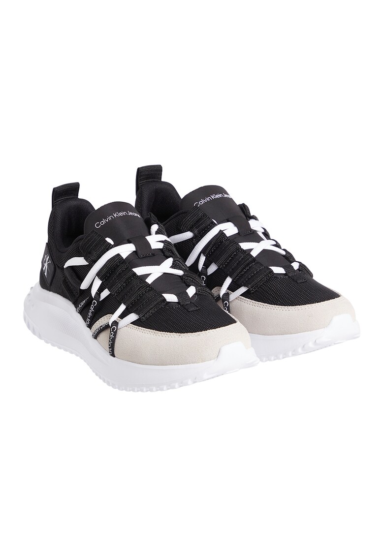 Pantofi sport din material textil cu model colorblock