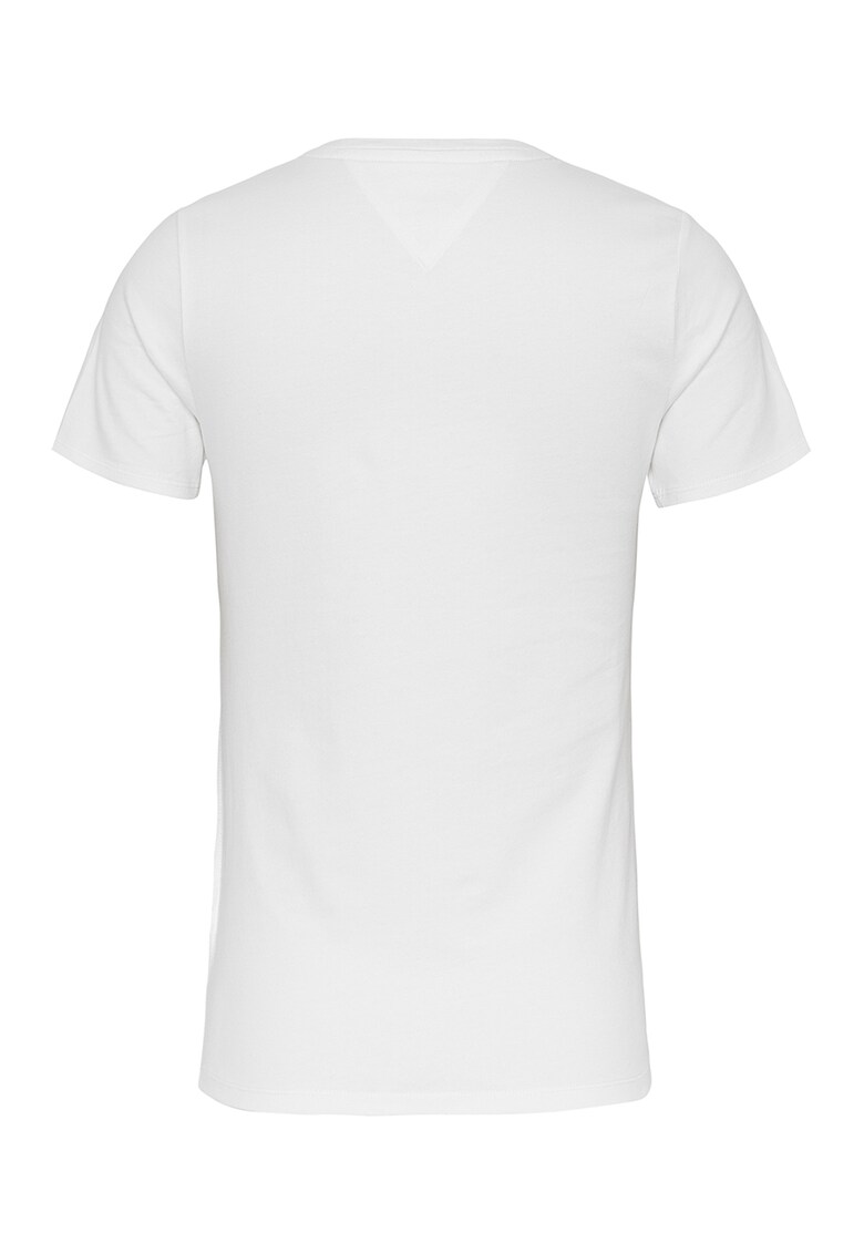 Tricou slim fit cu decolteu in V