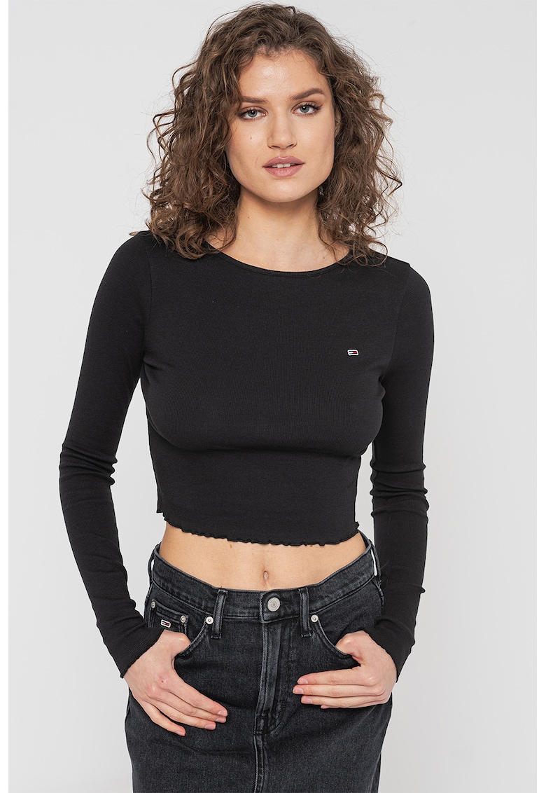 Bluza crop cu logo