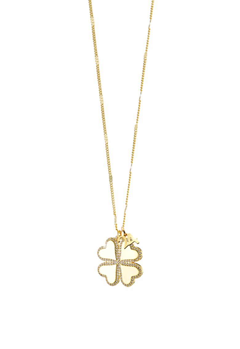 Colier placat cu aur de 18k si cu zirconia