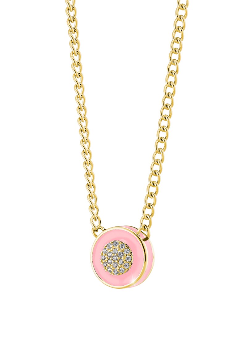 Colier placat cu aur de 18k - cu zirconia si email