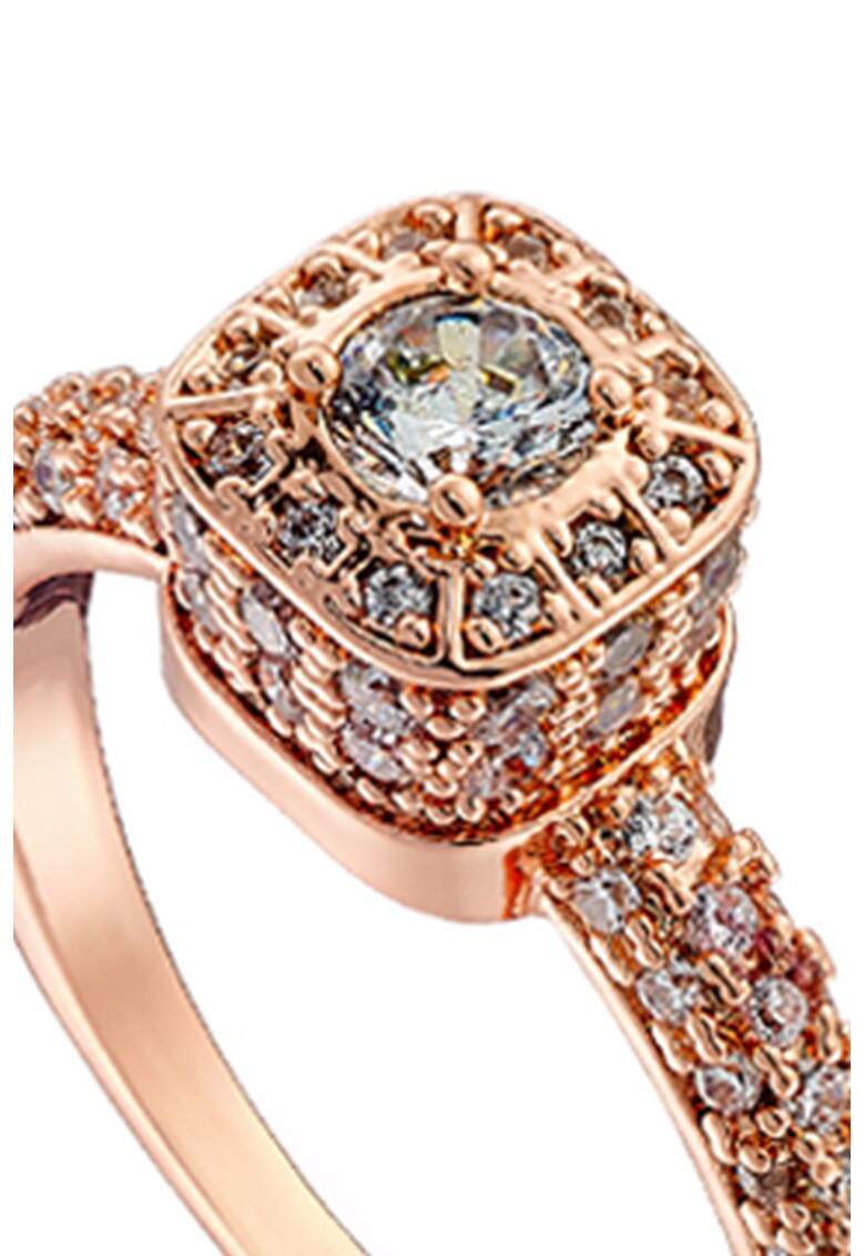 Inel placat cu aur de 18k si cristale zirconia